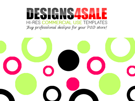 Product picture Fun Circles Pink Green Pattern For Sale