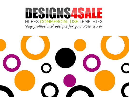 Product picture Fun Circles Purple Orange Pattern For Sale