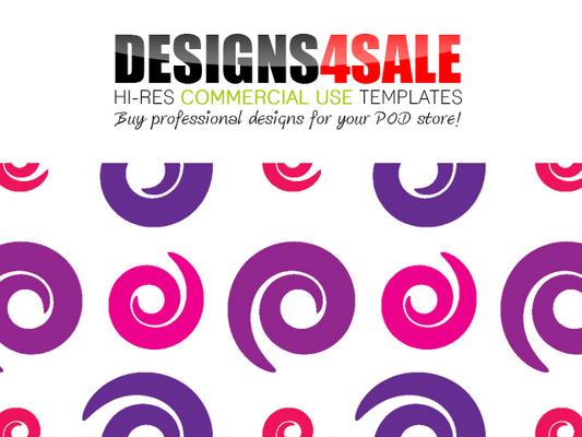 Product picture Fun Swirls in Pinks And Purples Pattern For Sale