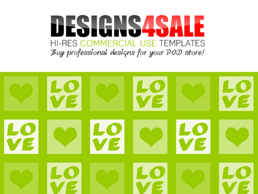 Product picture Love Squares White Pattern For Sale