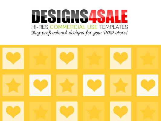 Product picture Hearts And Stars White Pattern For Sale