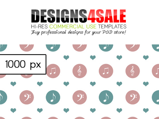 Product picture Musical Notes Pastel Pattern For Sale