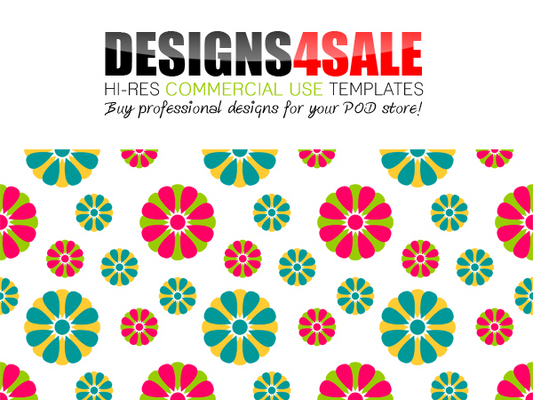 Product picture Cute Flowers Vibrant Pattern For Sale