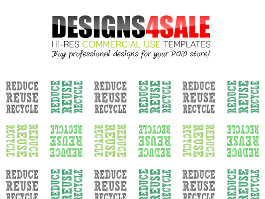 Product picture Reduce Reuse Recycle Pattern For Sale