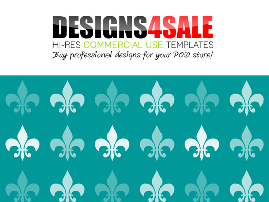 Product picture Fleur De Lis White Pattern For Sale