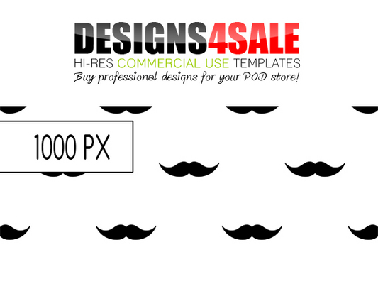 Product picture Moustache Pattern For Sale