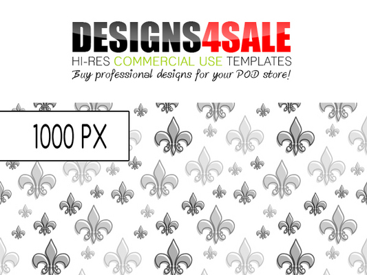 Product picture Fleur De Lis Pattern Black 