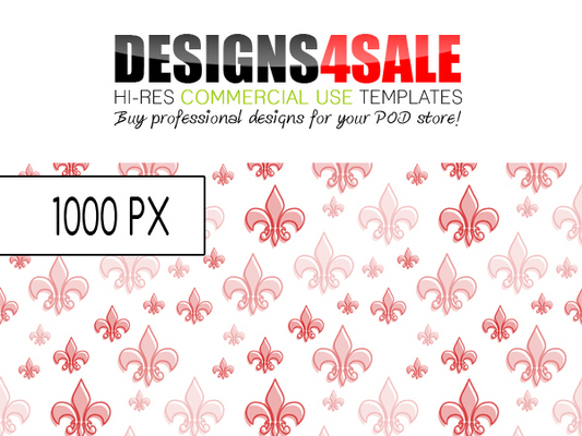 Product picture Fleur De Lis Pattern Red