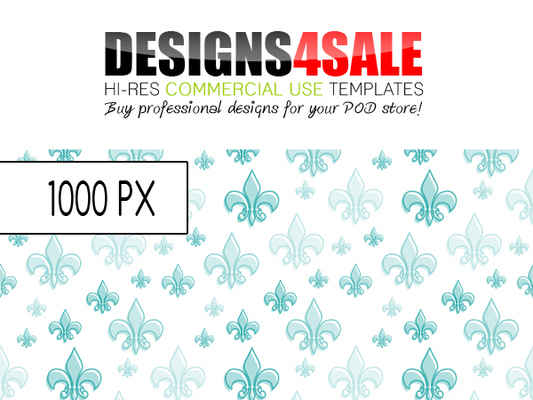 Product picture Fleur De Lis Pattern Blue