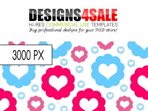 Product picture Cute Fluffy Hearts Pattern For Sale